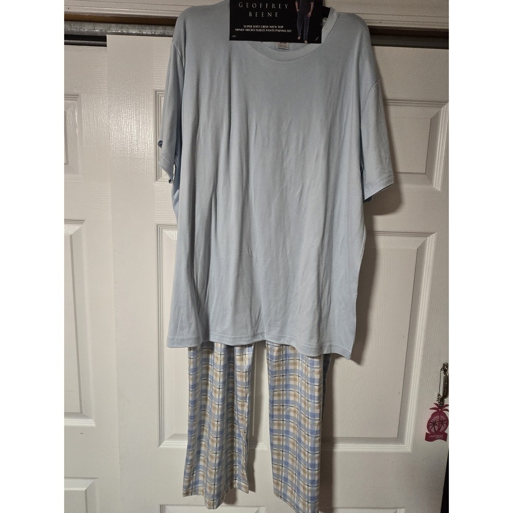 New Men Geoffrey Beene Extra  Large 2 Pieces ‎ Micro Fleece Super Soft Sleep Set